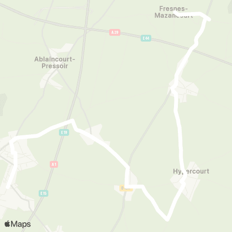 Hauts-de-France Car 80 - Lignes scolaires  map