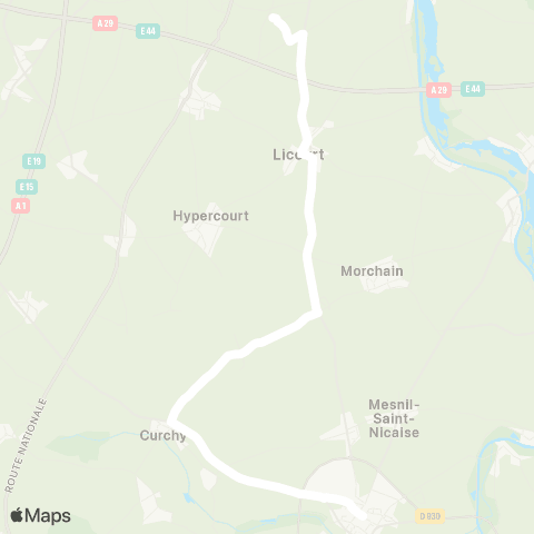 Hauts-de-France Car 80 - Lignes scolaires  map