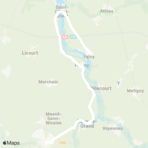 Hauts-de-France Car 80 - Lignes scolaires  map