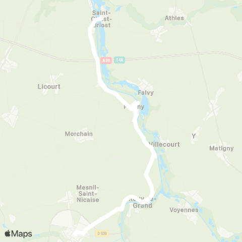 Hauts-de-France Car 80 - Lignes scolaires  map