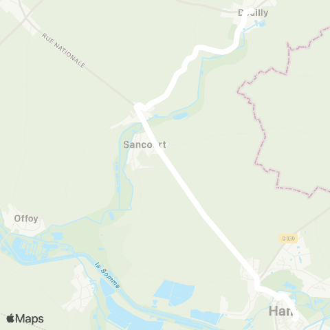 Hauts-de-France Car 80 - Lignes scolaires  map