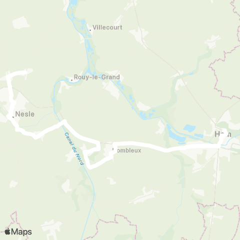 Hauts-de-France Car 80 - Lignes scolaires  map