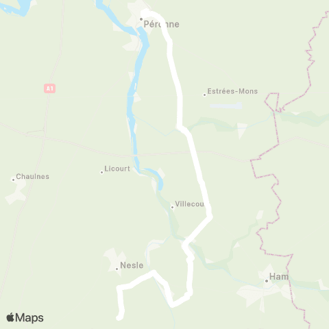 Hauts-de-France Car 80 - Lignes scolaires  map