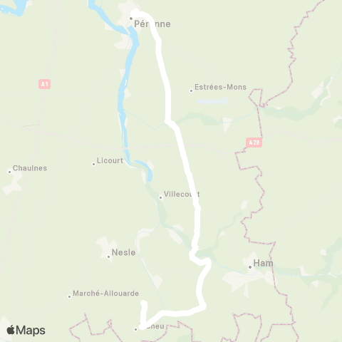 Hauts-de-France Car 80 - Lignes scolaires  map