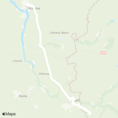 Hauts-de-France Car 80 - Lignes scolaires  map