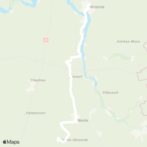 Hauts-de-France Car 80 - Lignes scolaires  map