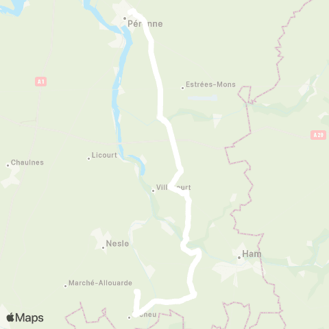 Hauts-de-France Car 80 - Lignes scolaires  map