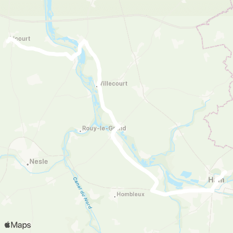 Hauts-de-France Car 80 - Lignes scolaires  map