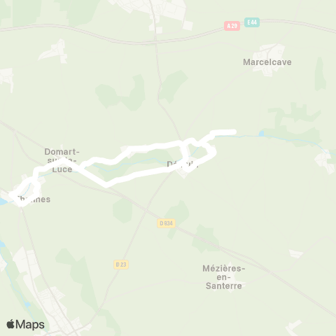Hauts-de-France Car 80 - Lignes scolaires  map