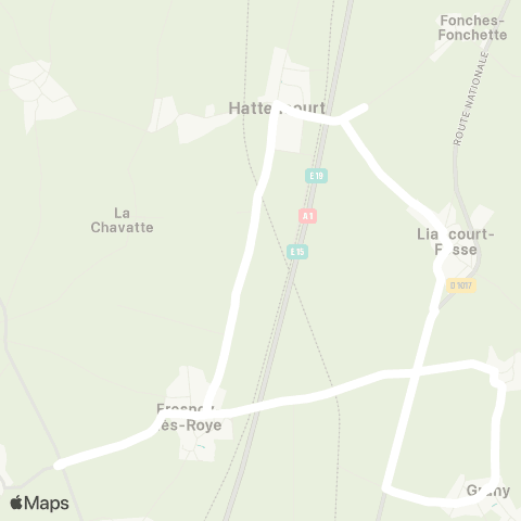 Hauts-de-France Car 80 - Lignes scolaires  map