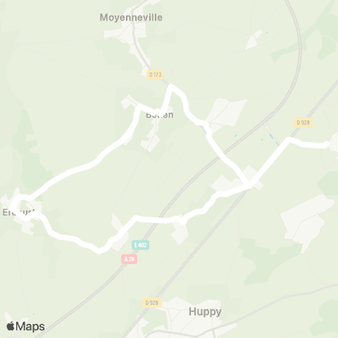 Hauts-de-France Car 80 - Lignes scolaires  map