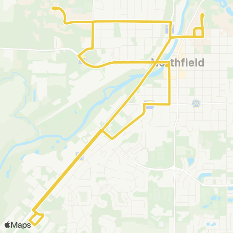 Hiawathaland Transit Express Northfield map