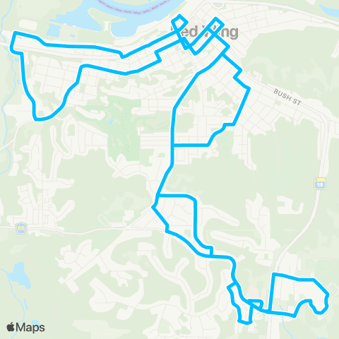 Hiawathaland Transit Blue - Red Wing map