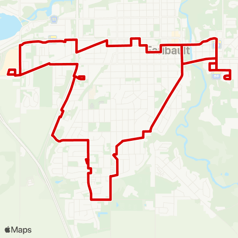 Hiawathaland Transit Red - Faribault map
