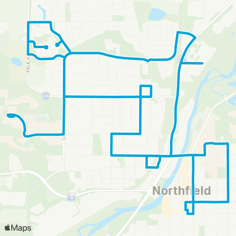 Hiawathaland Transit Blue - Northfield map