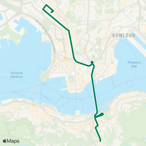 Kowloon Motor Bus Sham Shui Po (Yen Chow St) - Happy Val (Lower) map