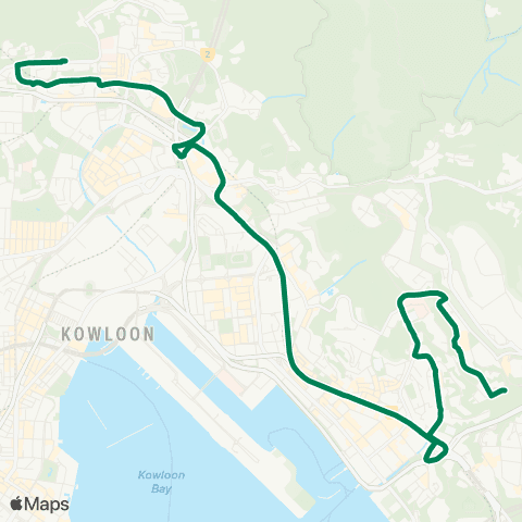 Kowloon Motor Bus Chuk Yuen Estate - Sau Mau Ping (Upper) map
