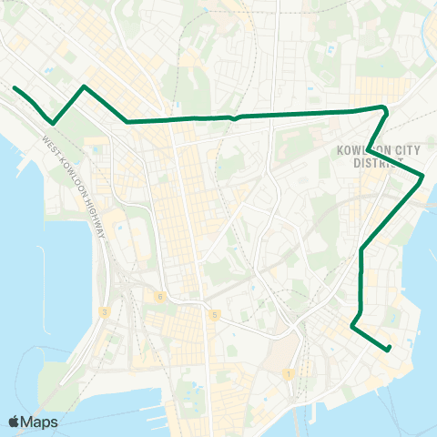 Kowloon Motor Bus Whampoa Garden - Cheung Sha Wan (Hoi Tat Estate) map