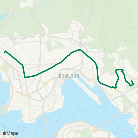 Kowloon Motor Bus Po Tat - Cheung Sha Wan (Lai Kok Estate) map