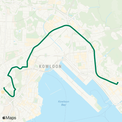 Kowloon Motor Bus Kwun Tong (Yue Man Square) - Ho Man Tin (Oi Man Estate) map