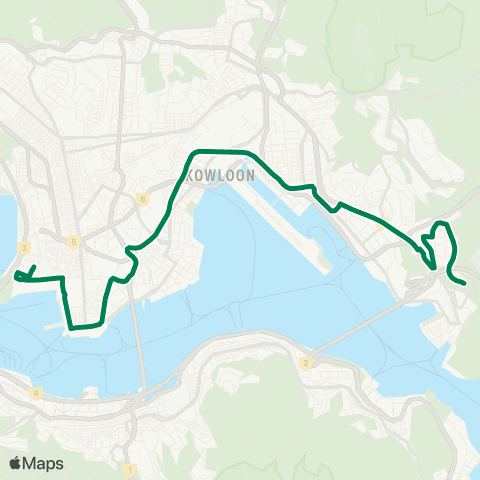 Kowloon Motor Bus Lam Tin (Kwong Tin Estate) - Kowloon Sta map