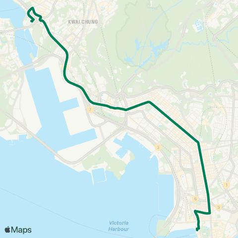 Kowloon Motor Bus Tsuen Wan (Riviera Gardens) - China Ferry Term map