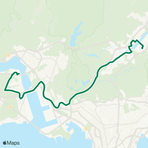 Kowloon Motor Bus Pok Hong - Tsing Yi Station map