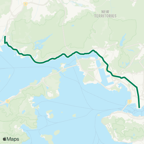 Kowloon Motor Bus Tuen Mun Central - Tsim Sha Tsui map