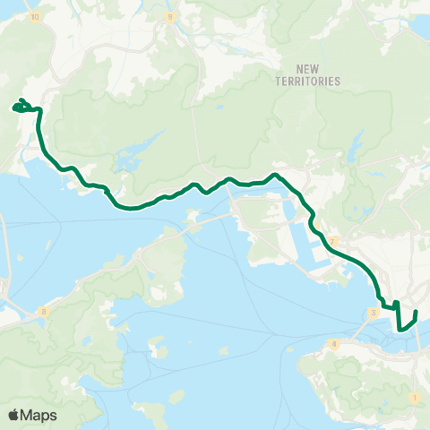 Kowloon Motor Bus Tuen Mun (Po Tin Estate) - Hung Hom Sta map