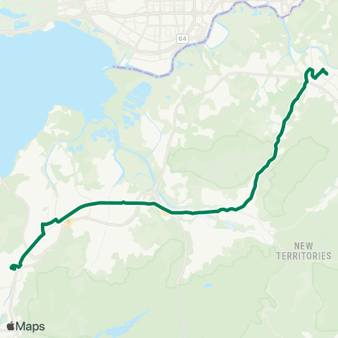 Kowloon Motor Bus Tuen Mun (Siu Hong Court) - Sheung Shui (Tin Ping) map