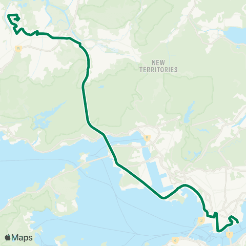 Kowloon Motor Bus Tin Shui Wai Town Ctr - Hung Hom (Hung Luen Rd) map
