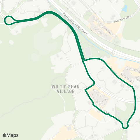 Kowloon Motor Bus Fanling (Wah Ming) - Fanling Sta (Circular) map