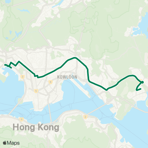 Kowloon Motor Bus Sheung Tak - Cheung Sha Wan (Hoi Ying Estate) map
