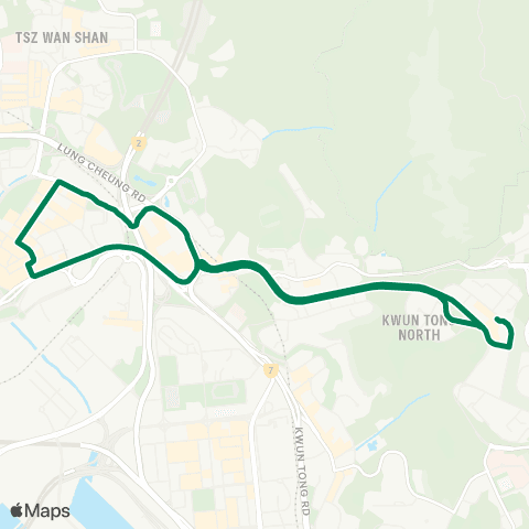 Kowloon Motor Bus Shun Lee - San Po Kong (Circular) map