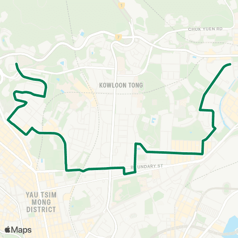 Kowloon Motor Bus Chak On Estate - Wong Tai Sin map