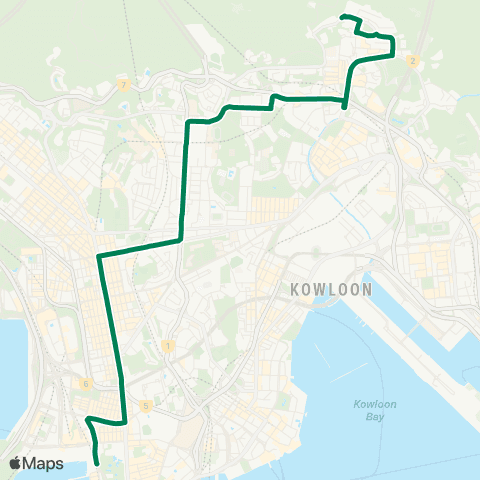 Kowloon Motor Bus Tsz Wan Shan (N) - China Ferry Terminal map