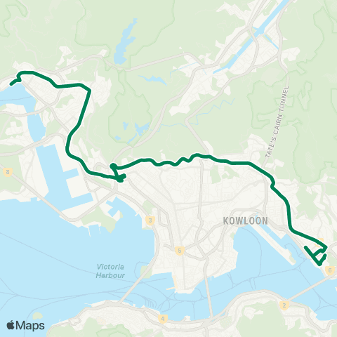 Kowloon Motor Bus Tsuen Wan (Belvedere Garden) - Laguna City map