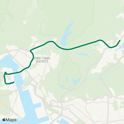 Kowloon Motor Bus Shatin Central - Tsing Yi Ferry map
