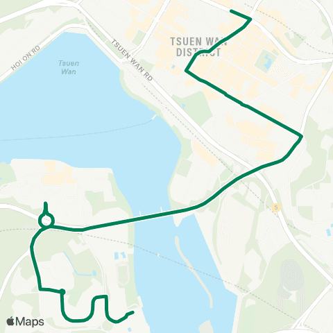 Kowloon Motor Bus Tsing Yi Ferry - Tsuen Wan Station map