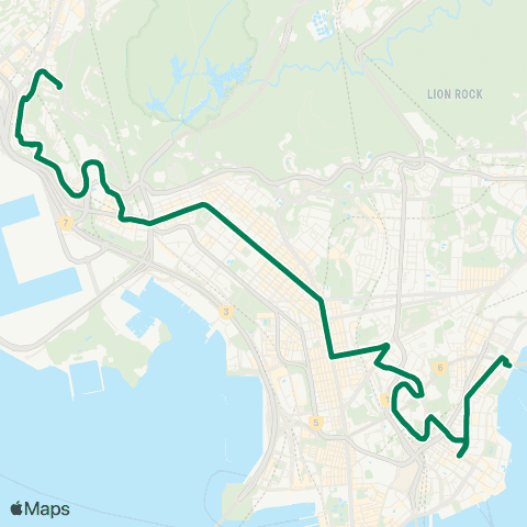 Kowloon Motor Bus Kowloon City Ferry - Kwai Chung (Lai Yiu Estate) map
