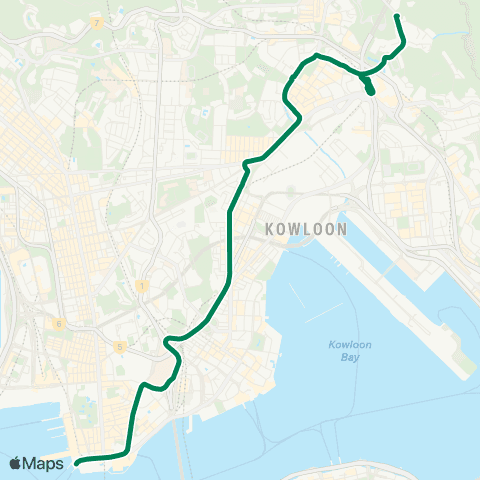 Kowloon Motor Bus Fu Shan Estate - Star Ferry map