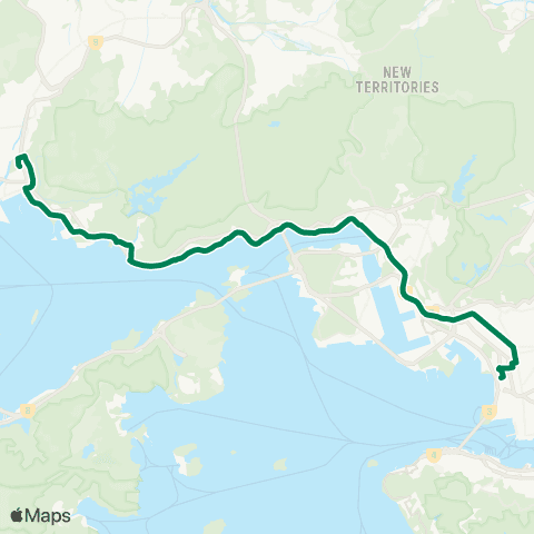 Kowloon Motor Bus Tuen Mun Central - Mong Kok (Park Av) map