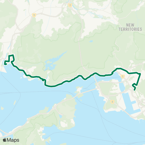 Kowloon Motor Bus Tuen Mun (Hoi Wing Road) - Lai King (N) map