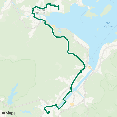 Kowloon Motor Bus Tai Wai Sta - Tai Po Industrial Estate map