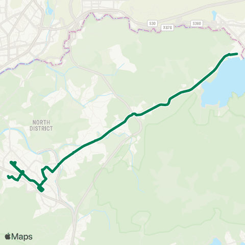 Kowloon Motor Bus Sheung Shui (Tai Ping) - Sha Tau Kok map
