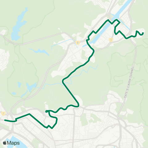 Kowloon Motor Bus Wong Nai Tau - Mei Foo map