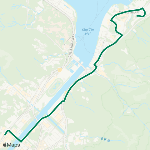 Kowloon Motor Bus Kam Ying Court - Shatin Station map