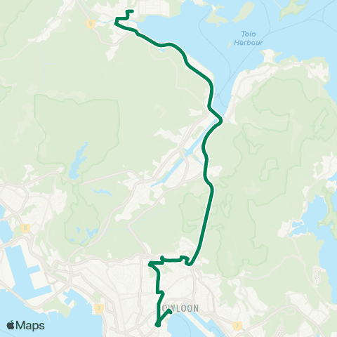 Kowloon Motor Bus Tai Po (Fu Shin) - Kowloon City Ferry map
