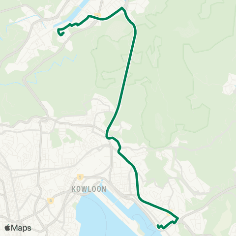 Kowloon Motor Bus Chun Shek - Kwun Tong Ferry map