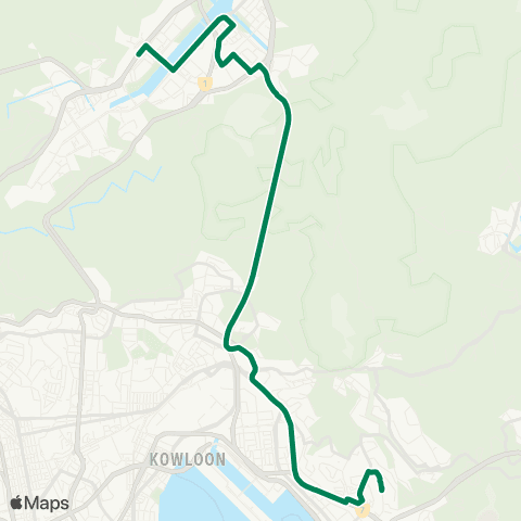 Kowloon Motor Bus Shatin Sta - Kwun Tong (Tsui Ping Rd) map